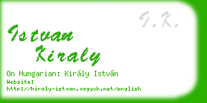 istvan kiraly business card